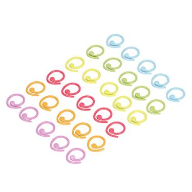 Imagem de Ymiko Marcadores de Costura de crochê, Marcadores de Costura de tricô DIY Colorido de 30pcs de tricô de Metal de crochê para Craft de