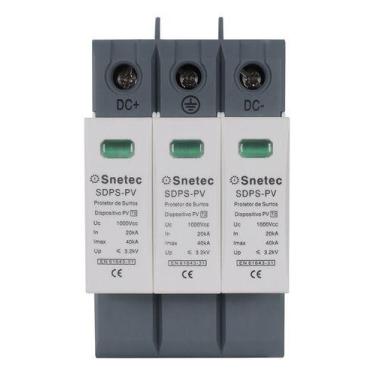 Imagem de DPS Snetec Protetor Surtos 20/40kA 1000V DC CC Tripolar 3P