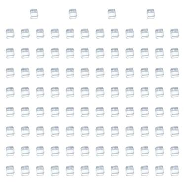 Imagem de JunZheHub 100 Peças de Cubos de Acrílico Blocos de Construção 0,39 Polegadas Brinquedo de Empilhamento Faça Você Mesmo Brinquedos de Treinamento Sensorial Jogo, Claro