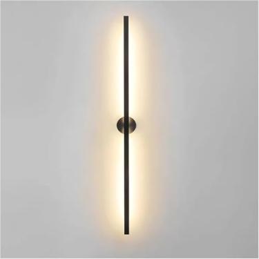 Imagem de 3000 / 4000k Lâmpadas De Parede Pretas,luzes De Parede Lineares De Luz De Rotação,barra De Luz De Parede Decorativa,luminárias De Parede Led Matte Black Sconces, Warm Light, 120cm/47.24in