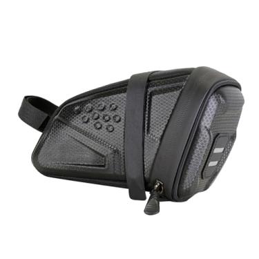 Imagem de MotiveTech Bolsa de selim para bicicleta à prova d'água, bolsa traseira para bicicleta, compacta, instalação rápida, leve, capacidade de 1L com faixas