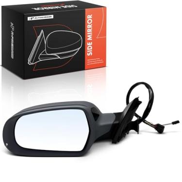 Imagem de A-Premium Espelho retrovisor elétrico do lado do motorista - compatível com Audi A4 2012 2013 2014 2015 2016 - Retrovisor retrovisor externo preto dobrável elétrico aquecido com luz de seta e detecção