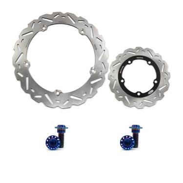 Imagem de Arashi Discos de freio dianteiros traseiros rotores com parafusos de montagem para Honda CTX700D 2014-2018, CTX 700 DCT ABS 2014-2018, CTX700N DCT ABS 14-18, INTEGRA 700 2012-2013, NC700S 20122 -2016