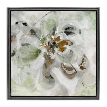 Imagem de Stupell Industries Arte de parede em tela flutuante preta abstração neutra solene, design por Liz Jardine, 63 x 63 cm