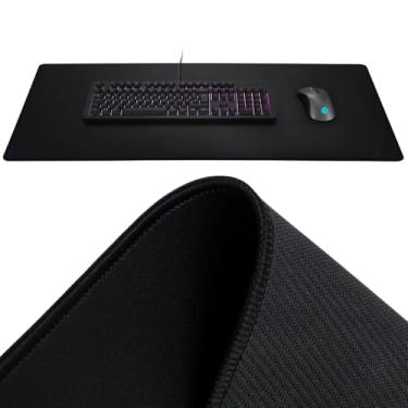 Imagem de Mouse Pad Gamer Extra Grande 90x40cm Preto | Superfície HighSpeed Ultra Precisa | Base Antiderrapante | Costura Reforçada | XXL Premium para PC, Notebook, Escritório e Jogos