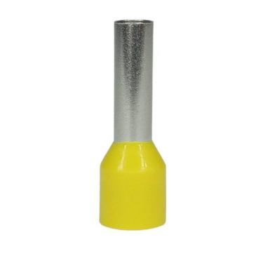 Imagem de Kit 100pçs Conector Elétrico Terminal Tubular Ilhós Amarelo 6mm Simple