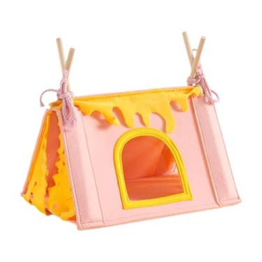 Imagem de Gralara Tenda para Esconder Hamster, para Hamster, Habitats Quentes, Tenda Portátil para Esconder Porquinhos-da-índia, Gaiola em Túnel, Casa para Pequen, Rosa