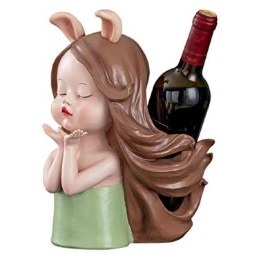 Imagem de Prateleira de vinho de bancada, enfeites de vinho para meninas doces, presentes criativos, suportes de vinho de mesa e presentes decorativos, multicoloridas, decorações de sala de estar, suporte de