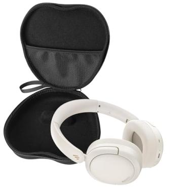 Imagem de Bonsava Capa para fone de ouvido Edifier W820 NB Plus, cor pura, Bluetooth, sem fio, bolsa de armazenamento em EVA com caneta de limpeza