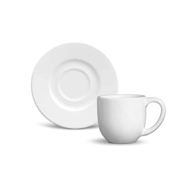 Imagem de CONJUNTO C/ 6 XÍCARAS DE CAFÉ C/ PIRES MÔNACO BRANCO 72 ml