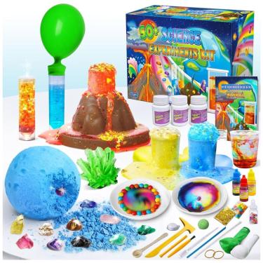 Imagem de Kit de 50 experimentos de ciências para crianças de 4 a 12 anos Atividades STEM educaci...