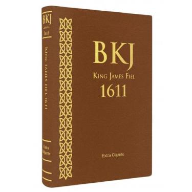 Imagem de Bíblia Sagrada King James Deus Fiel 1611 Letra Extra Gigante Capa Marr