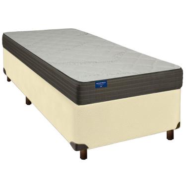Imagem de Cama + Box Bege E Colchão D33 Solteiro - Orthotech Inducol
