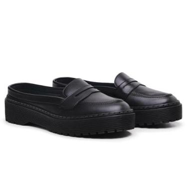 Imagem de Mocassim Oxford Mule Ever Way Tendência Blogueira Moderna, 36, Preto