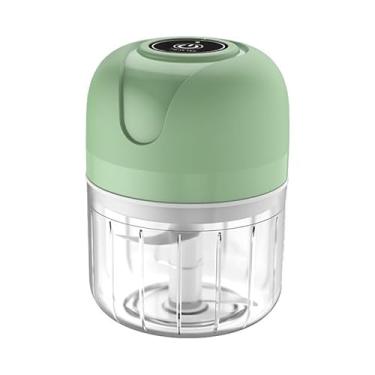 Imagem de KIT De 2 Mini Processadores Elétricos, Moedor Para Carne, Vegetais, Alho, Fruta E Amendoim, 250ml, Para Casa E Cozinha, Fácil De Limpar E Prático(2 un-Verde)