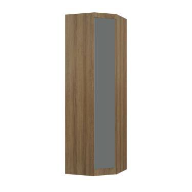 Imagem de Guarda Roupa De Canto Diagonal Modulado 1 Porta 70cm Veneza Luc Avelã Pf/cinza Supremo Pf