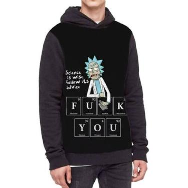 Imagem de Moletom Com Capuz Rick And Morty Ref:642 - smoke, Preto, GG
