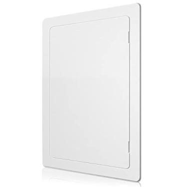 Imagem de Painel de acesso para drywall - 30,48 x 40,64 cm - tampa para furo de parede - porta de acesso - Painel de acesso de encanamento para drywall - Plástico durável pesado branco