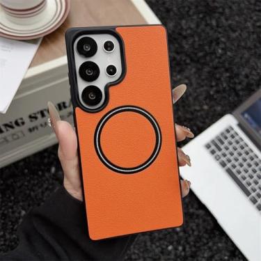 Imagem de Capa para Samsung Galaxy S25 S24 Ultra Plus e Samsung S23 S24 Fe S22 S25 Ultra (para S24Plus/Laranja)