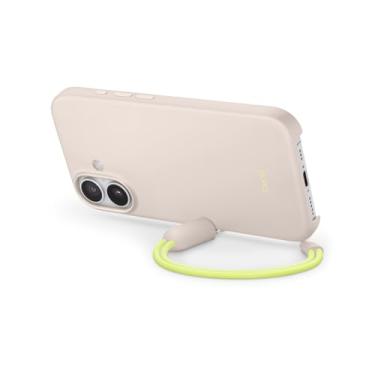 Imagem de Beats Capa com Suporte para iPhone 17 com MagSafe e Controle da Câmera, Suporte e Cordão integrados, Acabamento Fosco com Revestimento em Microfibra – Calcário cítrico