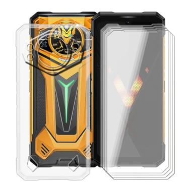 Imagem de HGJTFANY Capa para Doogee S200 Ultra (6,7 polegadas), com [4 películas de vidro temperado], TPU macio transparente fino [à prova de choque x antiarranhões], para Doogee S200 Ultra