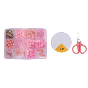 Imagem de HEEPDD Kit de Contas Soltas, Contas de Artesanato Versáteis Portáteis e Conjunto de Contas Espaçadoras para Fabricação de Joias Com Caixa de Plástico para Pulseiras, Brincos e