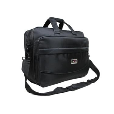 Imagem de Bolsa Pasta Notebook Executiva Alça Tiracolo de Ombro Nylon Masculina Feminina (Preto)