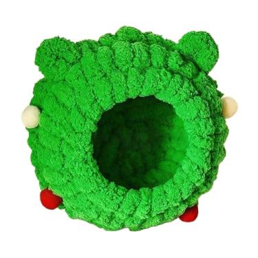 Imagem de IEUDNS de inverno quentinho para pássaros, acessórios para gaiola de pássaros, fácil de instalar, casinha fofa para criação de canários, periquitos e, Verde Brilhante