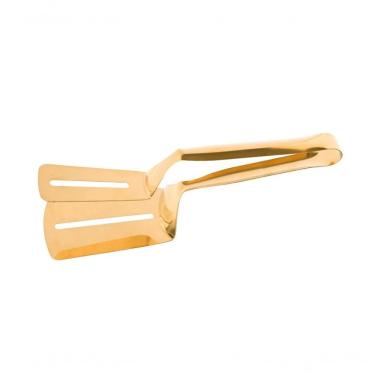 Imagem de Jogo 2 Espátulas Culinária Dupla Inox Gold 27 Cm Mimo Style