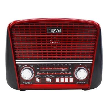 Imagem de Rádio Retro Portátil Inova Rad-8391 Vermelho
