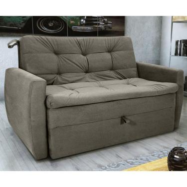 Imagem de Sofá Cama Para Sala De Estar Dingle Veludo Turkey Marrom