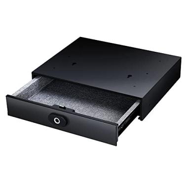 Imagem de Cofre escondido da gaveta casa com identificação por impressão digital de desbloqueio High- pás trava Portátil trilho deslizamento silencioso Carregamento USB Longa espera versátil