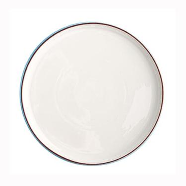 Imagem de Prato redondo de cerâmica, prato de jantar para bife, carne grelhada, macarrão, prato plano, prato decorativo, adequado para festa de aniversário de casamento, branco