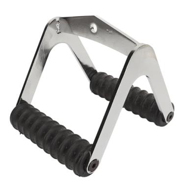 Imagem de Alça em forma de V para máquina de remo, design cromado antidesign, suporta 399 kg, aderência segura, equipamento de treinamento de força para academia em casa