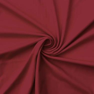 Imagem de Tecido de nylon elastano bordô, tecido esportivo fosco para roupa de banho, 80% nylon, 20% elastano, elasticidade em 4 direções 152 cm de largura para esportes, dança, ioga, costura - 2 jardas