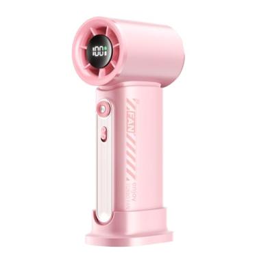 Imagem de Ventilador portátil portátil, mini ventilador turbo silencioso de 100 velocidades, ventilador de bolso pequeno de 3600 mAh, ventilador de mesa operado por bateria de 12H para viagem/ar livre/casa