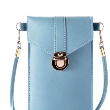 Imagem de Bolsinha Feminina Bolsa Transversal Porta Celular Com Visor Touch Para