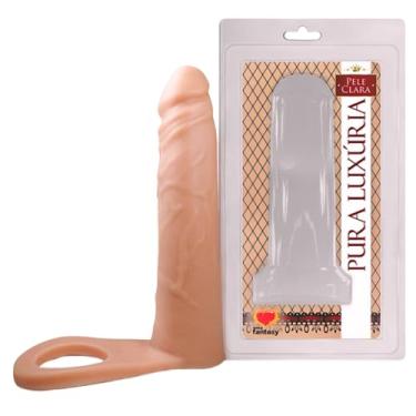 Imagem de Pênis De Borracha Realístico Prótese de Silicone Dildo Consolo Capa Peniana Brinquedo Adulto Feminino Masculino Penis Macio Grande (TAMANHO 16X3,8 ANEL)