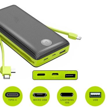 Imagem de Power Bank 20000Mah Universal Celular Rápido E Versátil