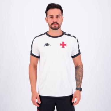Imagem de Camisa Kappa Vasco Supporter Culture Branco e Preto, GG
