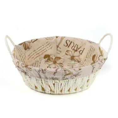 Imagem de CESTA ARMAZENAMENTO PLAST/ALGODA 25X8XCM