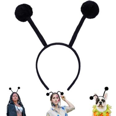 Imagem de Beviliu Antenna Headband costume with bendable plush pom pom bopper bee/snail/ant/insect props Halloween Cosplay Party Birthday, 1 Pack