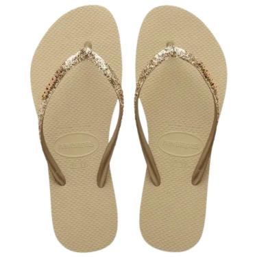 Imagem de Chinelo de Dedo Feminino Havaianas Tiras com Brilho Slim Glitter II-Unissex