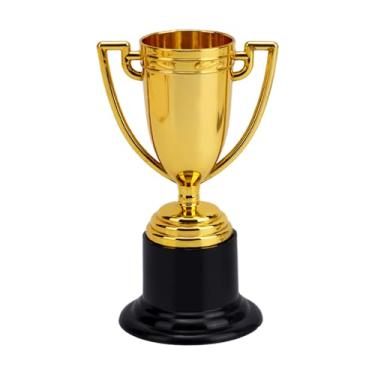 Imagem de Mini Taça Troféu, Plástico Pequenos Troféus Dourados para Crianças Taça Prêmio Competições Torneios Esportivos MVP para Jogos de Festa e Comemorações