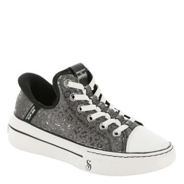 Imagem de Skechers Tênis feminino Snoop One-Disco Ocelot Hands Free Slip-ins, Preto/branco, 34