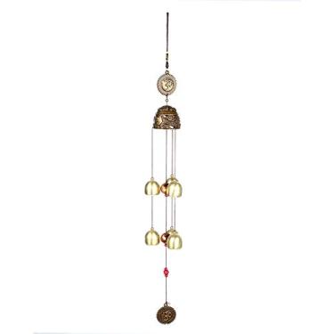 Imagem de CUOFYUNL Pendurado Ornamento Boa Sorte Feng Shui Cor Sinos Sinos de China Decoração de Casa (auspiciosa)