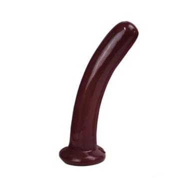 Imagem de Prótese Maciça 9x4cm Brinquedo Erótico Resistente Toque Natural Com Ventosa Fixadora KT151 (CHOCOLATE)