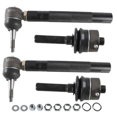Imagem de SleYuYir Kits de terminais de direção resistentes de 2 peças compatíveis com Silverado Sierra 2500HD 3500HD 2011-2024, compatíveis com Chevy GMC, 0-15 cm ajustável conjunto de haste de direção