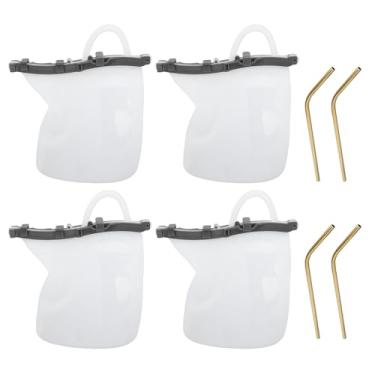 Imagem de Fockety Bolsa para Bebidas de 1,5L Com Canudo, 4 Peças de Bolsa de Suco de Silicone Reutilizável para Festas Ao Ar Livre, Segura para Máquina de Lavar Louça No Freezer, Inclui Canudo,