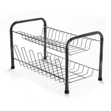 Imagem de Escorredor de louças Berço 13 Pratos Preto - Fiver